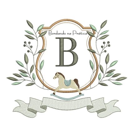 Matriz de Bordado - Alfabeto Cavalinho Letra B