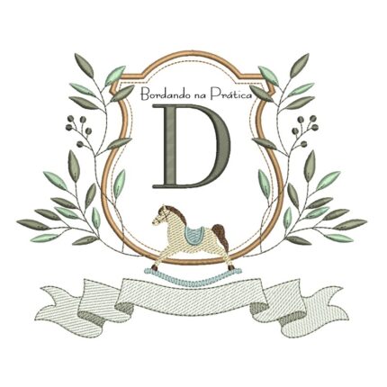 Matriz de Bordado - Alfabeto Cavalinho Letra D