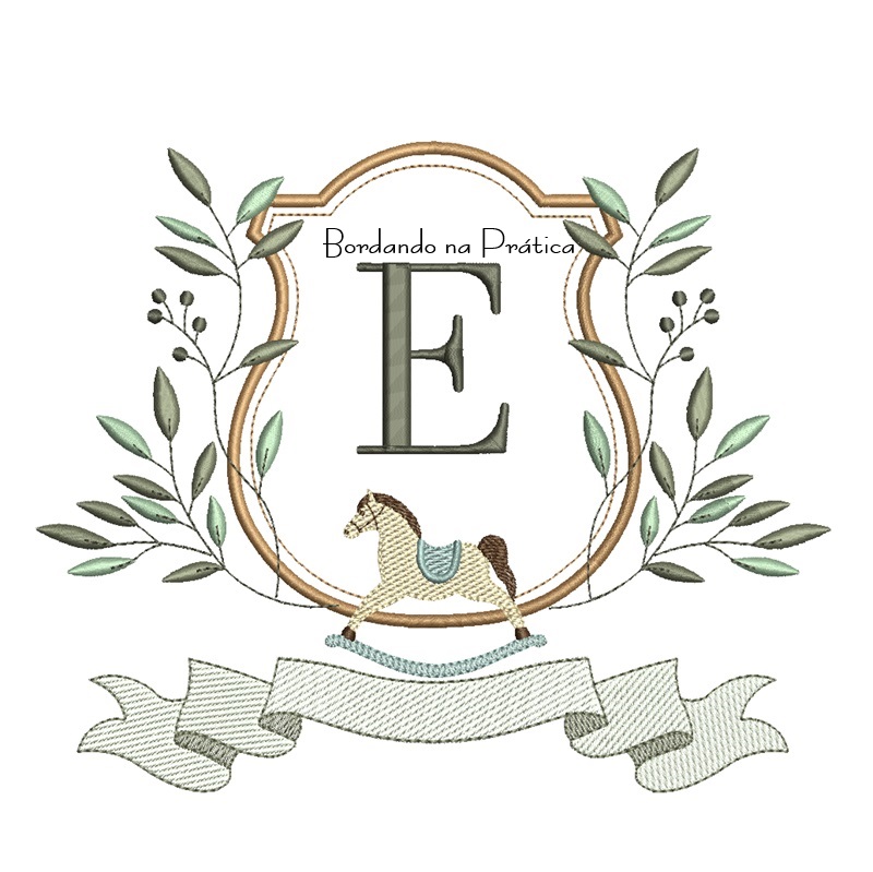 Matriz de Bordado - Alfabeto Cavalinho Letra E Matriz de Bordado - Alfabeto Cavalinho Letra E