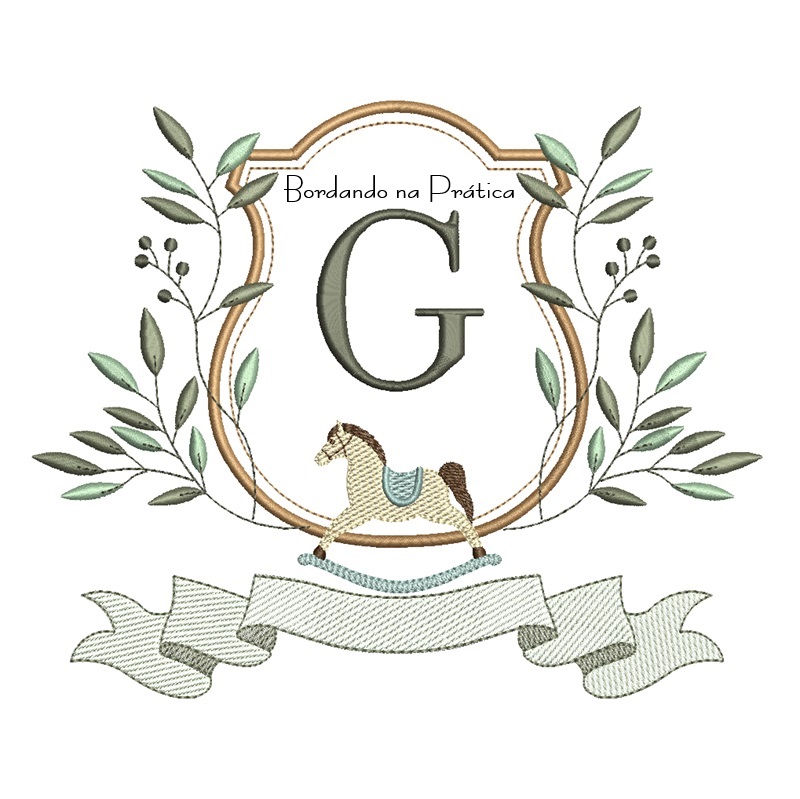 Matriz de Bordado - Alfabeto Cavalinho Letra G Matriz de Bordado - Alfabeto Cavalinho Letra G