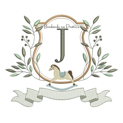 Matriz de Bordado - Alfabeto Cavalinho Letra J