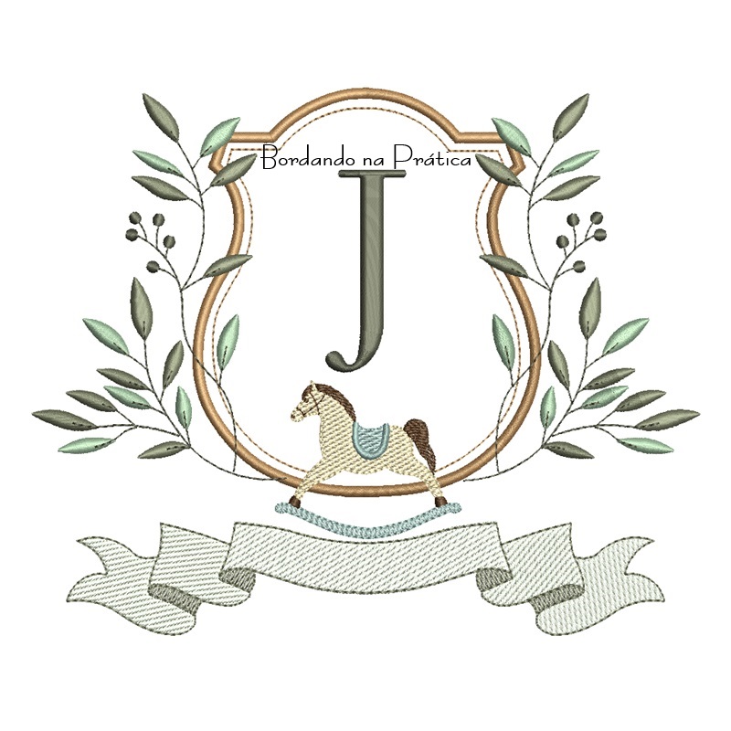 Matriz de Bordado - Alfabeto Cavalinho Letra J Matriz de Bordado - Alfabeto Cavalinho Letra J