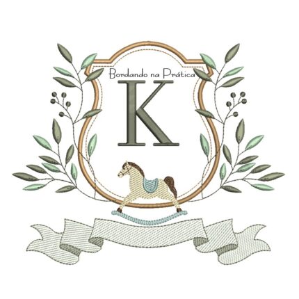 Matriz de Bordado - Alfabeto Cavalinho Letra K