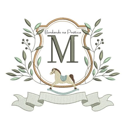 Matriz de Bordado - Alfabeto Cavalinho Letra M