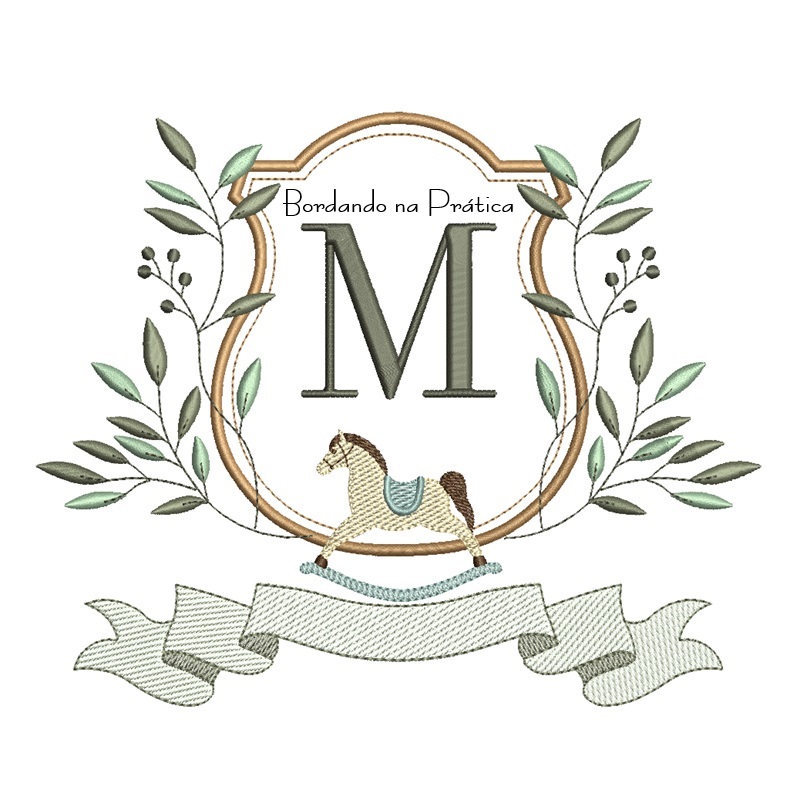 Matriz de Bordado - Alfabeto Cavalinho Letra M Matriz de Bordado - Alfabeto Cavalinho Letra M