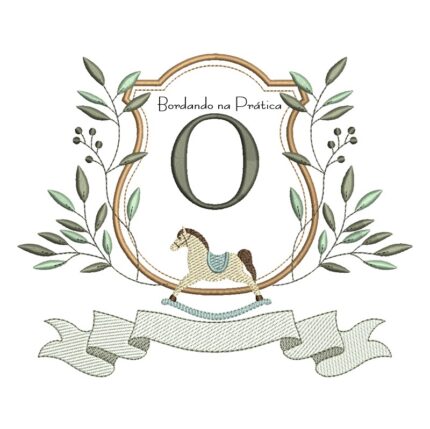 Matriz de Bordado - Alfabeto Cavalinho Letra O