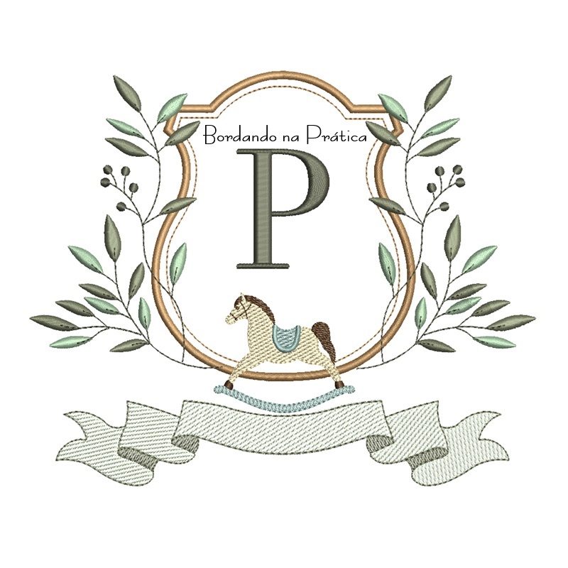 Matriz de Bordado - Alfabeto Cavalinho Letra P Matriz de Bordado - Alfabeto Cavalinho Letra P