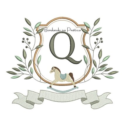 Matriz de Bordado - Alfabeto Cavalinho Letra Q