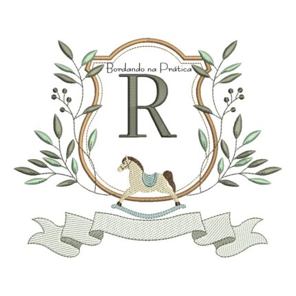 Matriz de Bordado - Alfabeto Cavalinho Letra R