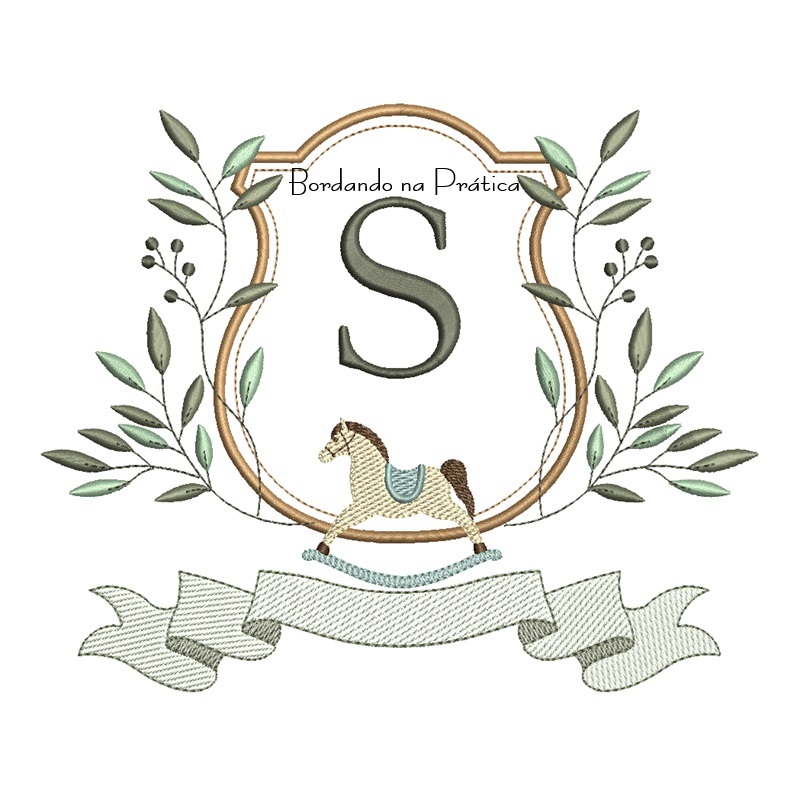 Matriz de Bordado - Alfabeto Cavalinho Letra S Matriz de Bordado - Alfabeto Cavalinho Letra S