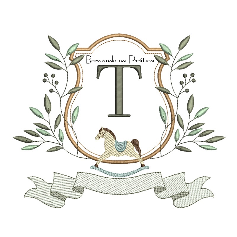 Matriz de Bordado - Alfabeto Cavalinho Letra T Matriz de Bordado - Alfabeto Cavalinho Letra T
