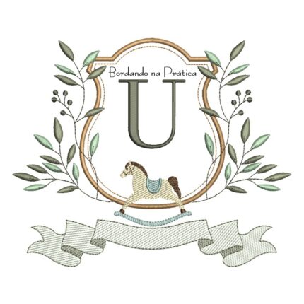 Matriz de Bordado - Alfabeto Cavalinho Letra U