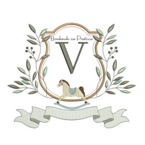 Matriz de Bordado - Alfabeto Cavalinho Letra V