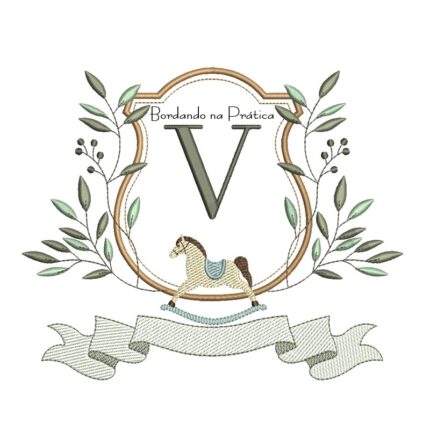 Matriz de Bordado - Alfabeto Cavalinho Letra V