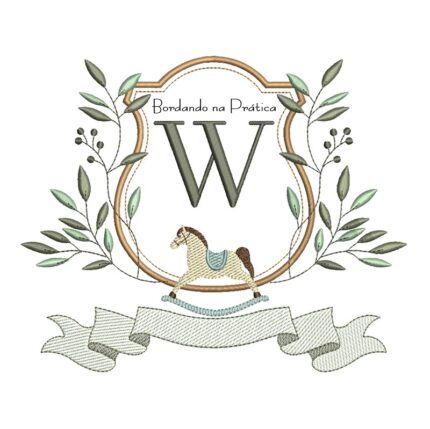 Matriz de Bordado - Alfabeto Cavalinho Letra W