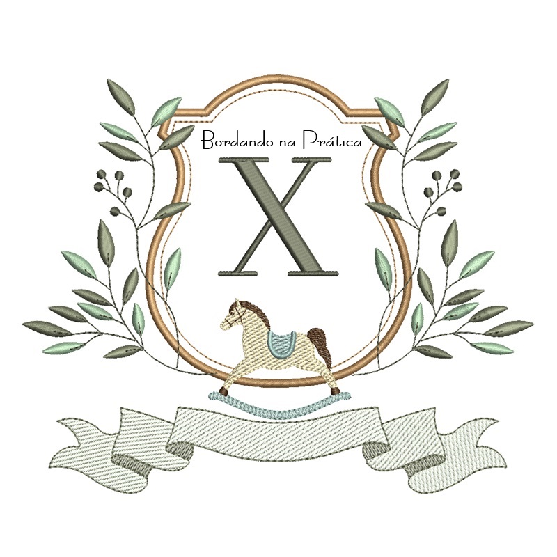 Matriz de Bordado - Alfabeto Cavalinho Letra X Matriz de Bordado - Alfabeto Cavalinho Letra X