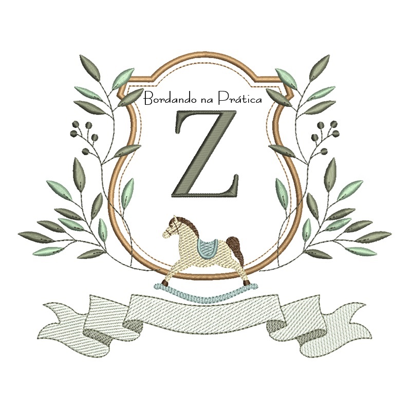 Matriz de Bordado - Alfabeto Cavalinho Letra Z