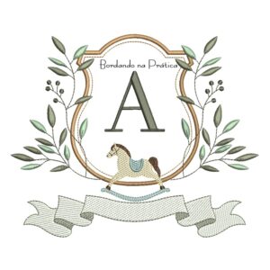 Matriz de Bordado - Alfabeto Cavalinho Letra A