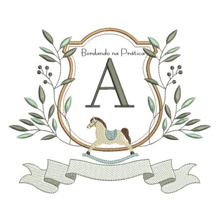 Matriz de Bordado - Alfabeto Cavalinho Letra A