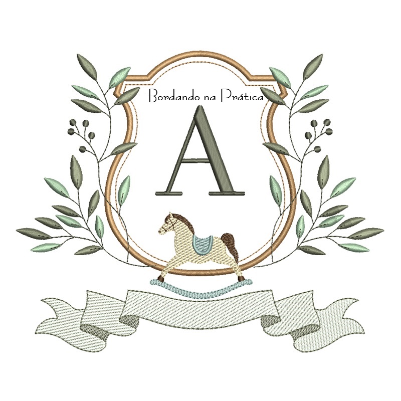 Matriz de Bordado - Alfabeto Cavalinho Letra A Matriz de Bordado - Alfabeto Cavalinho Letra A