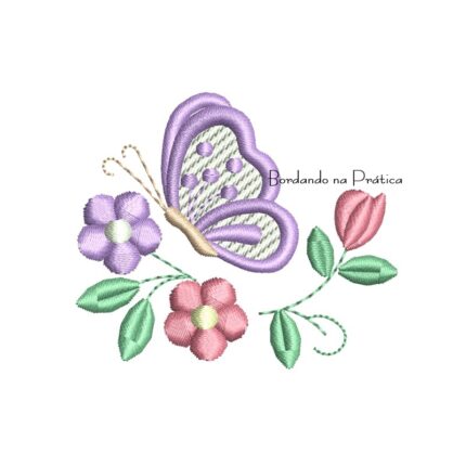 Matriz de Bordado - Borboletinha com raminho Mini