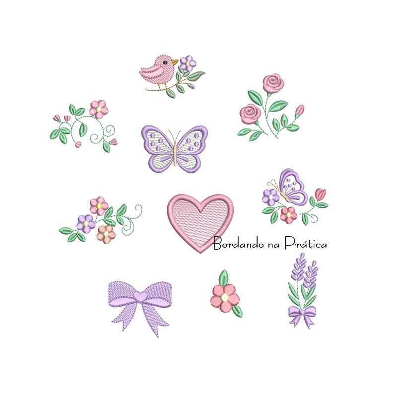 Matriz de Bordado - Coleção Mini Matrizes Menina
