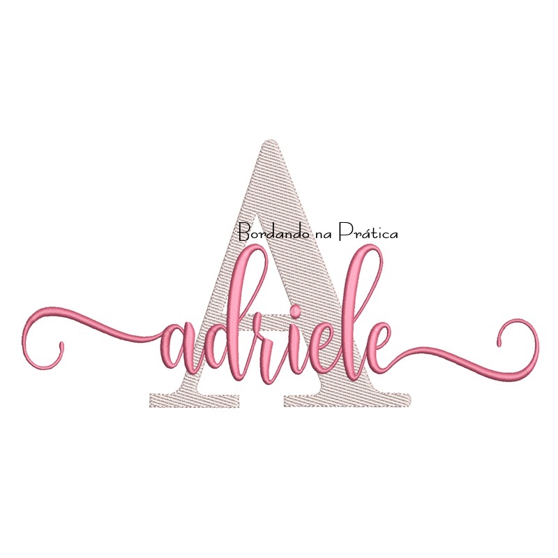 Matriz de Bordado - Nome Adriele Sobreposto Matriz de Bordado - Nome Adriele Sobreposto