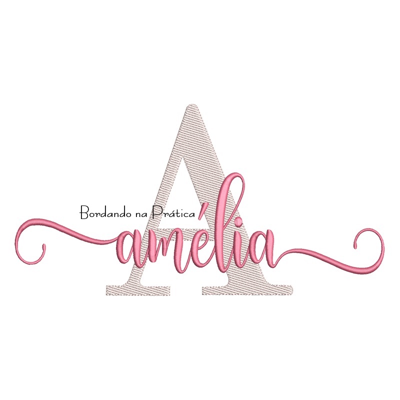 Matriz de Bordado - Nome Amélia Sobreposto Matriz de Bordado - Nome Amélia Sobreposto