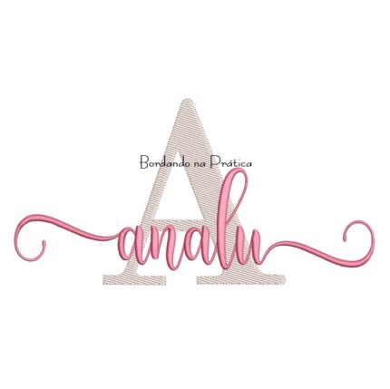 Matriz de Bordado - Nome Analu Sobreposto