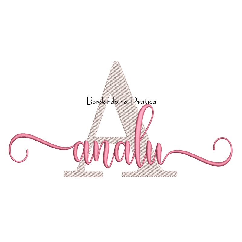 Matriz de Bordado - Nome Analu Sobreposto Matriz de Bordado - Nome Analu Sobreposto