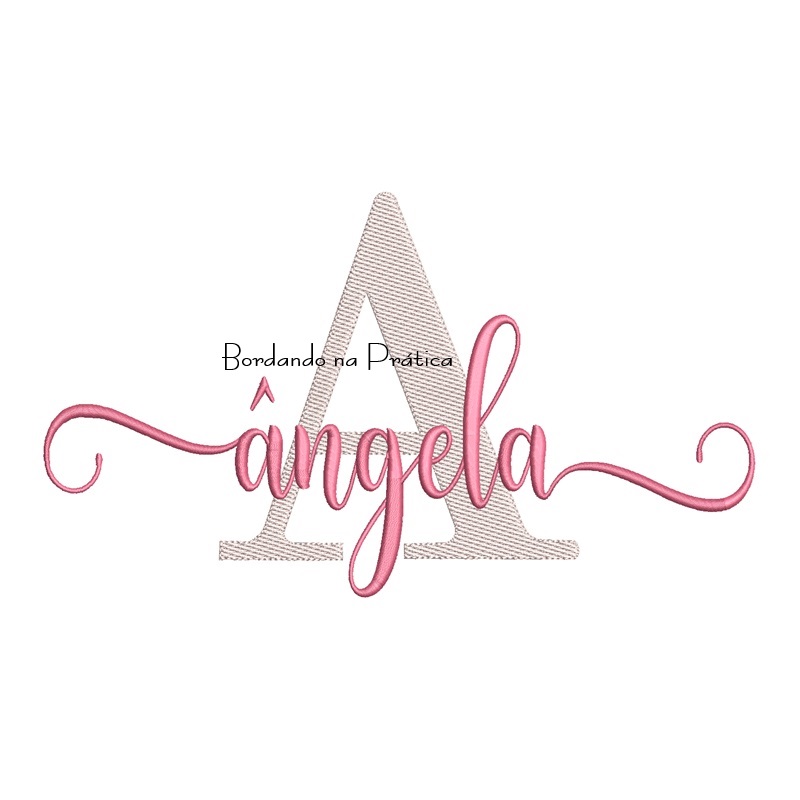 Matriz de Bordado - Nome Ângela Sobreposto Matriz de Bordado - Nome Ângela Sobreposto