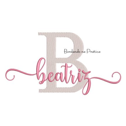 Matriz de Bordado - Nome Beatriz Sobreposto
