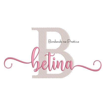 Matriz de Bordado - Nome Betina Sobreposto