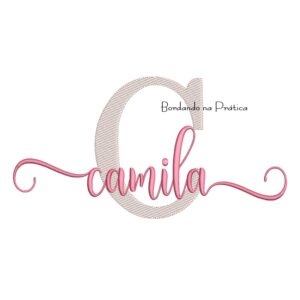 Matriz de Bordado - Nome Camila Sobreposto