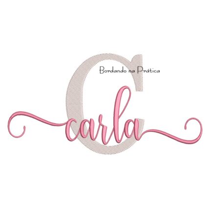 Matriz de Bordado - Nome Carla Sobreposto