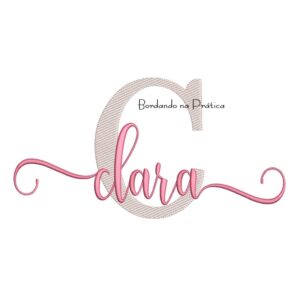 Matriz de Bordado - Nome Clara Sobreposto