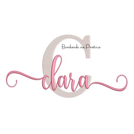 Matriz de Bordado - Nome Clara Sobreposto