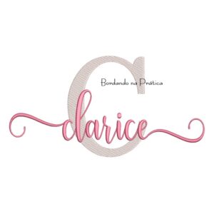 Matriz de Bordado - Nome Clarice Sobreposto