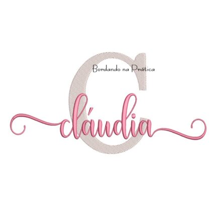Matriz de Bordado - Nome Cláudia Sobreposto