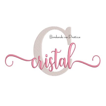 Matriz de Bordado - Nome Cristal Sobreposto