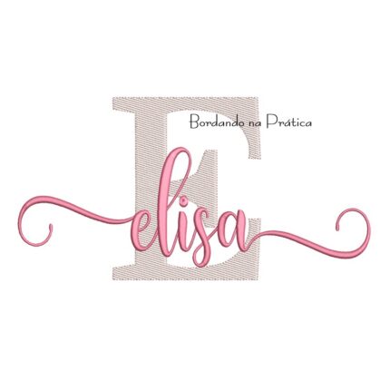 Matriz de Bordado - Nome Elisa Sobreposto