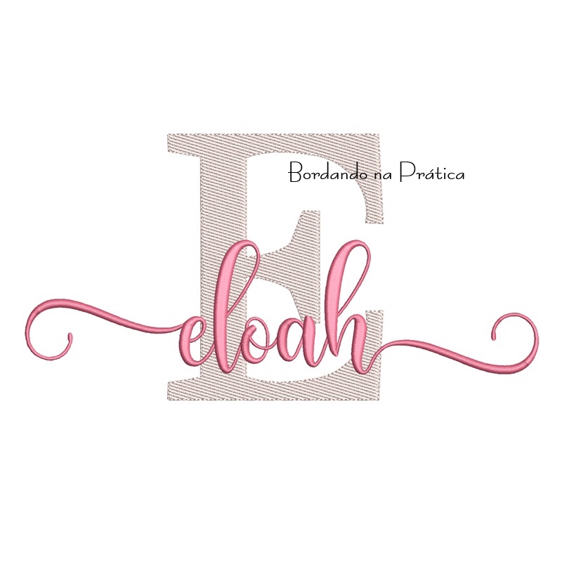 Matriz de Bordado - Nome Eloah Sobreposto Matriz de Bordado - Nome Eloah Sobreposto
