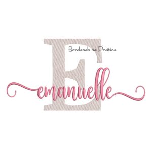 Matriz de Bordado - Nome Emanuelle Sobreposto