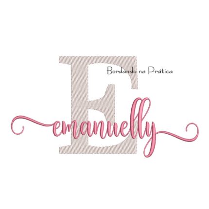 Matriz de Bordado - Nome Emanuelly Sobreposto