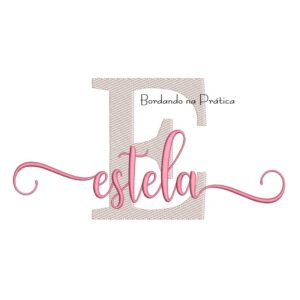 Matriz de Bordado - Nome Estela Sobreposto