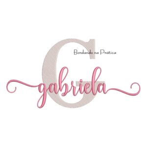 Matriz de Bordado - Nome Gabriela Sobreposto