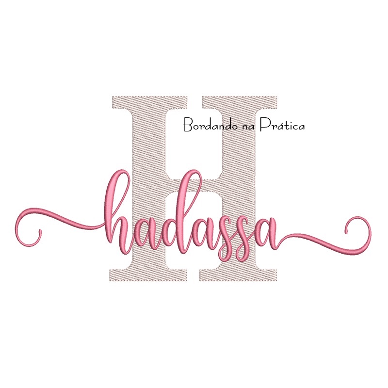 Matriz de Bordado - Nome Hadassa Sobreposto