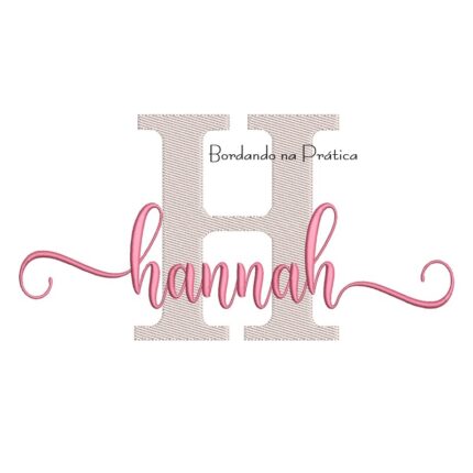 Matriz de Bordado - Nome Hannah Sobreposto