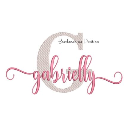 Matriz de Bordado - Nome Gabrielly Sobreposto