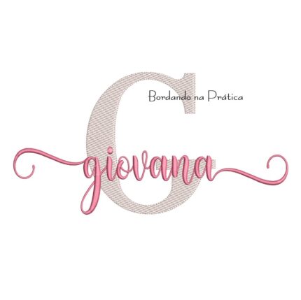 Matriz de Bordado - Nome Giovana Sobreposto